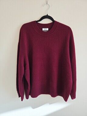 JASON WU | NWT US L 100% Cashmere Crewneck Sweater | burgundy